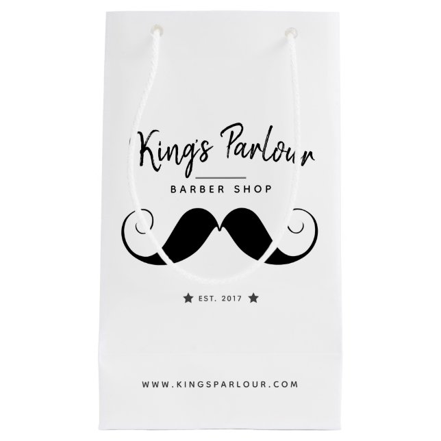 Retro Mustache - Barber Shop Merchandise Kleine Geschenktüte (Vorderseite)