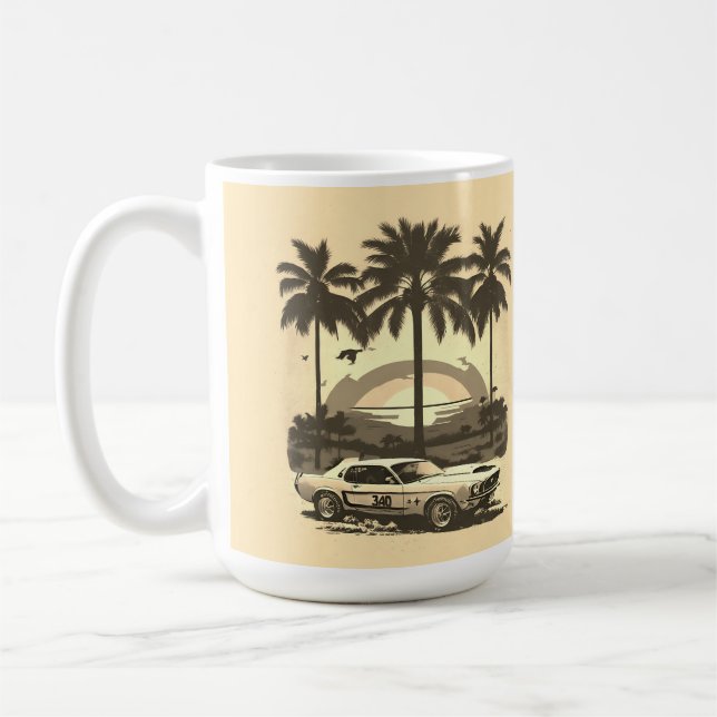 RETRO MUSTANG AUTO-TASSE KAFFEETASSE (Links)