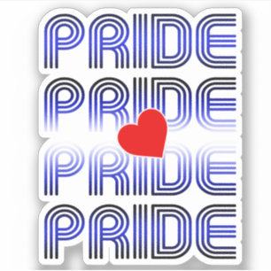 Retro-Muster aus Lederherzen Aufkleber