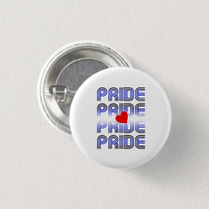 Retro-Muster aus Lederherzen Button