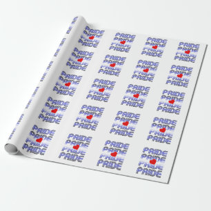 Retro-Muster aus Lederherzen Geschenkpapier