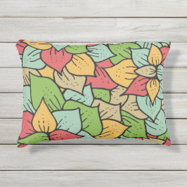 Retro Muster botanisches Blattgrün niedlich Kissen Für Draußen