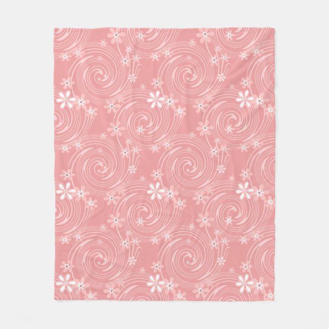 Retro-Muster Fleecedecke (Vorderseite)