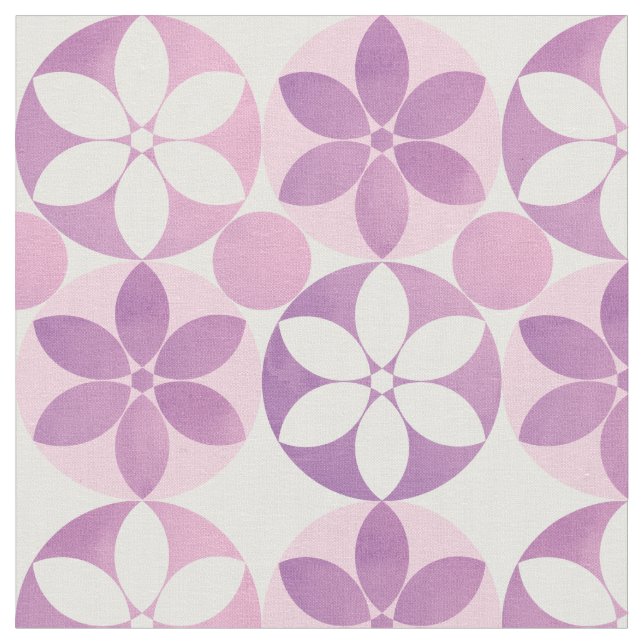 Retro-Muster für Lila Blume Stoff (Nahaufnahme)