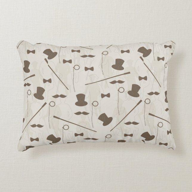 Retro Muster für Mann 2 Dekokissen (Vorderseite)