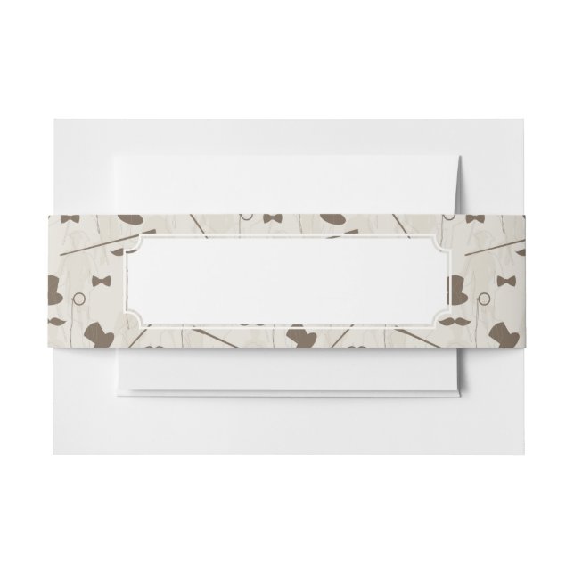 Retro Muster für Mann 2 Einladungsbanderole (Vorderseite Beispiel)