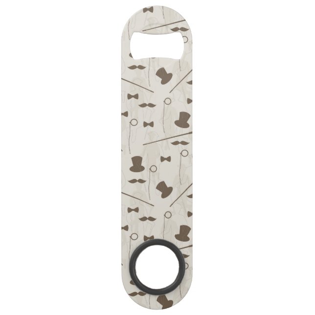 Retro Muster für Mann 2 Speed Flaschenöffner (Vorderseite)