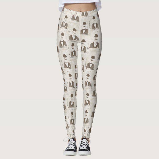 Retro Muster für Mann Leggings (Vorderseite)
