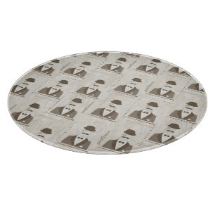 Retro Muster für Mann Schneidebrett