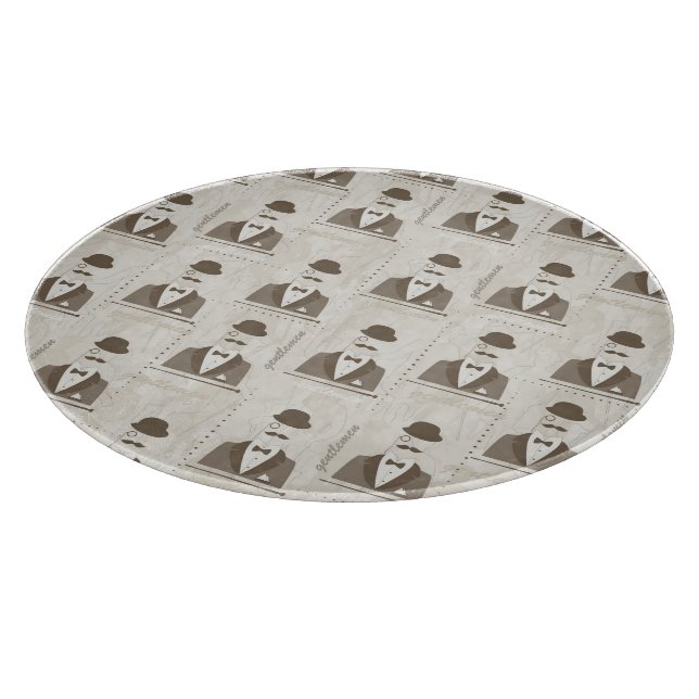 Retro Muster für Mann Schneidebrett (Ecke)