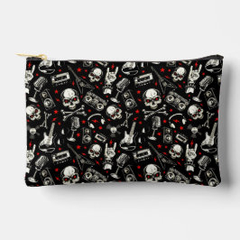 Retro-Muster für Schwermetalle Zubehörtasche