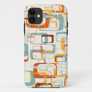 Retro-Muster für Vintagen 70er in Orangenblau Case-Mate iPhone Hülle
