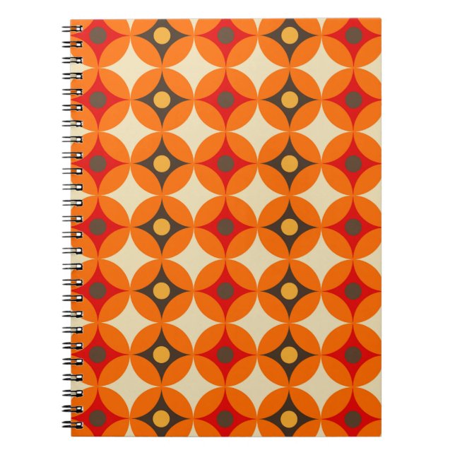 Retro-Muster-Geschäftsnotizbuch Notizblock (Vorderseite)