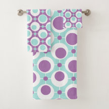 Retro-Muster grüne und violette Kreise