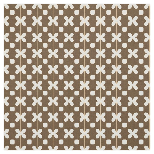 Retro-Muster mit braunen und beigen Farben Stoff (Muster)