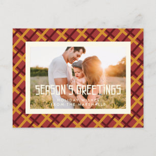 Retro Muster Mitte des Jahrhunderts Jahresgrüße Fo Postkarte