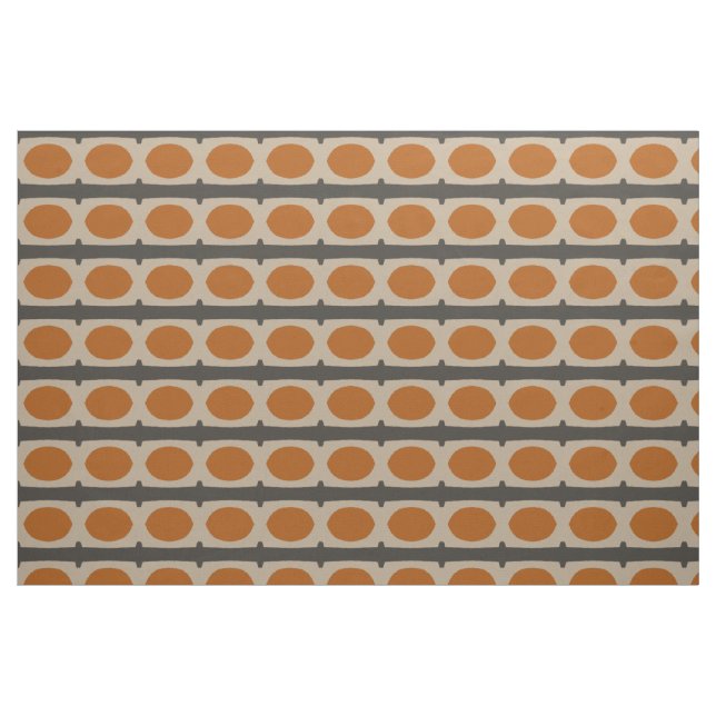 Retro-Muster orange Stoff (Fat Quarter (45,7 x 55,9 cm))