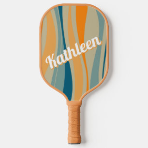 Retro-Muster personalisiert Pickleball Schläger