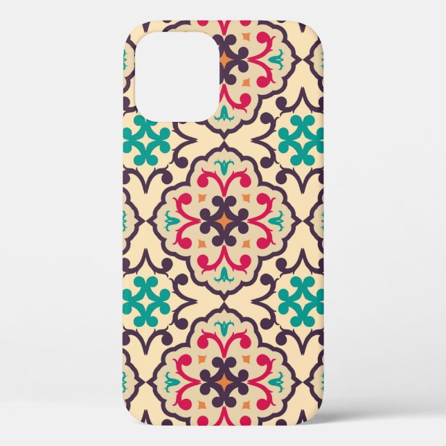 Retro-Muster: Tapete, Textildesign Case-Mate iPhone Hülle (Rückseite)