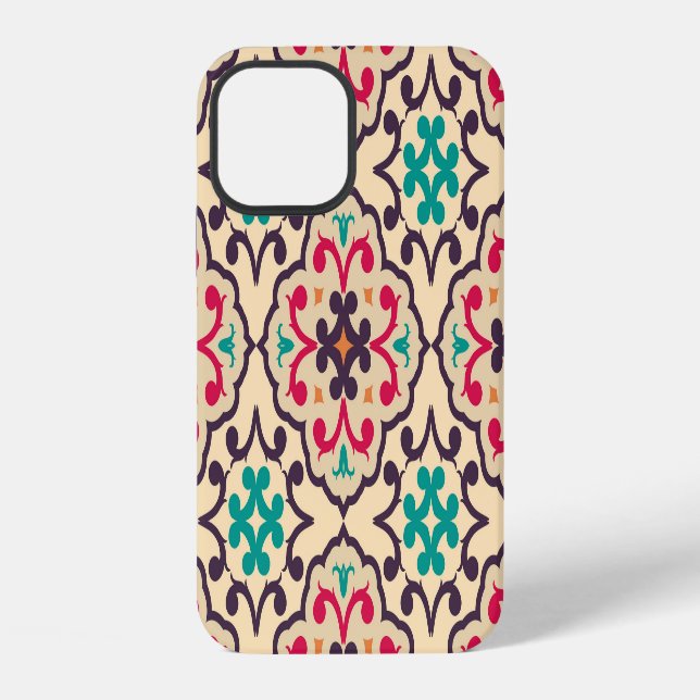 Retro-Muster: Tapete, Textildesign iPhone Hülle (Rückseite)