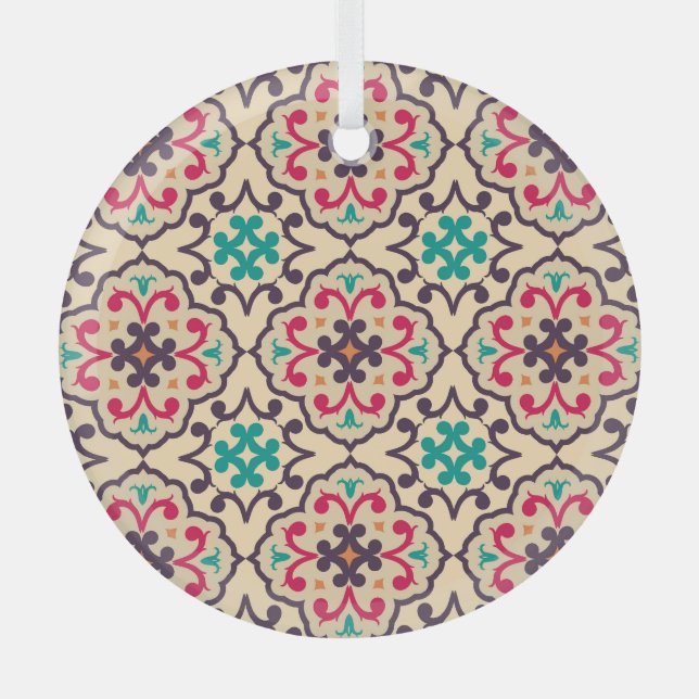 Retro-Muster: Tapete, Textildesign Ornament Aus Glas (Vorderseite)
