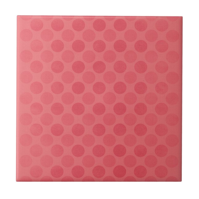 Retro-Muster verblasster roter Kreise Fliese (Vorderseite)