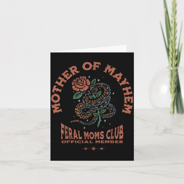 Retro-Mutter des Chaos wilde Mütter Club-Mütter Mu Karte (Vorderseite)