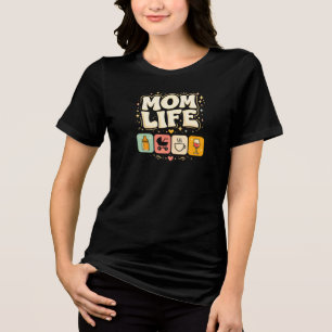 Retro-Mutter-Leben Süße Typografie Lifestyle-Desig Tri-Blend Shirt