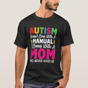 Retro Mutter Sohn Tochter Autistische Kinder Autis T-Shirt