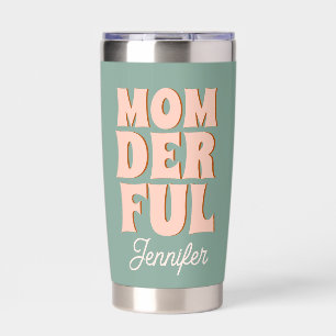 Retro Mütter Tag Coole Mama Club Blue Pink Thermobecher