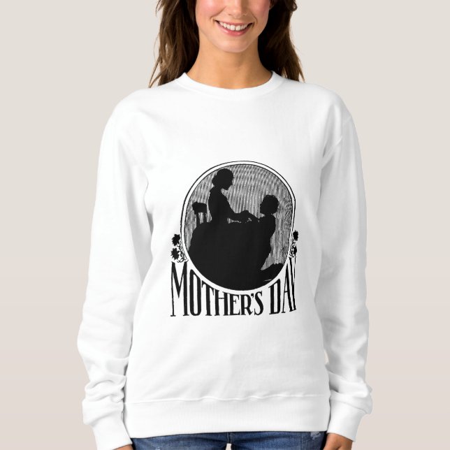 Retro-Mutter-Tag-Silhouette Sweatshirt (Vorderseite)