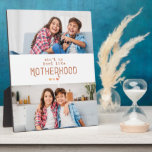 Retro Muttertag 2 Fotos Custom Plaques Fotoplatte<br><div class="desc">Retro Muttertag 2 Fotos Custom Plaques</div>