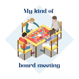 Retro My Art Board Meeting Text Board Game T-Shirt