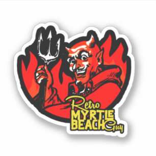 Retro Myrtle Beach Devil Aufkleber