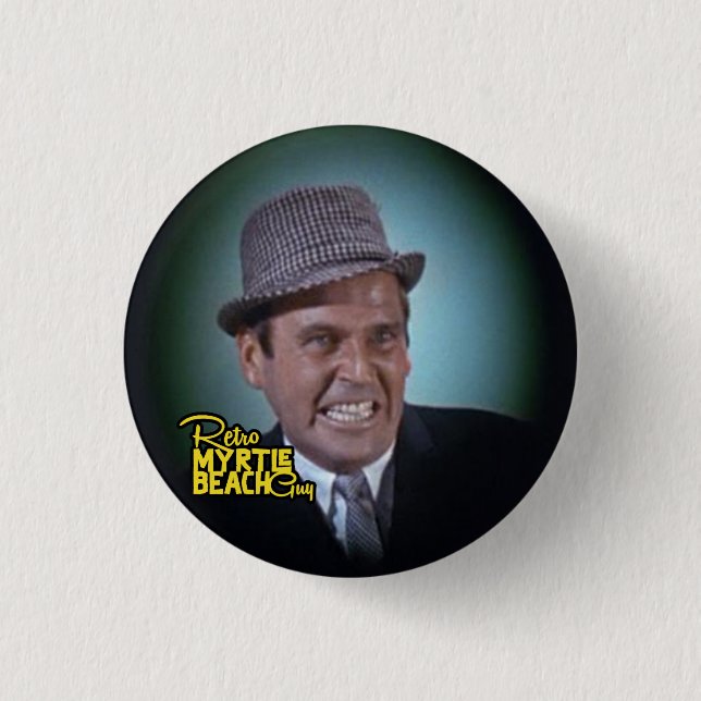 Retro Myrtle beach guy  Button (Vorderseite)