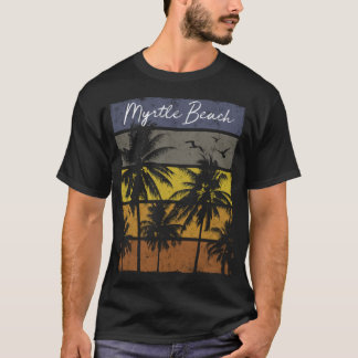 Retro Myrtle Beach Print Urlaub Weihnachten T-Shirt