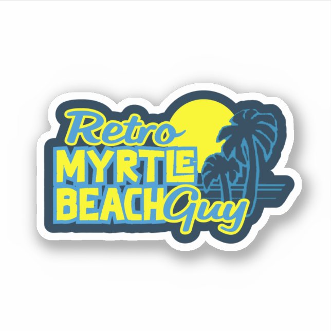 Retro Myrtle Beach Typ Aufkleber (Vorderseite)