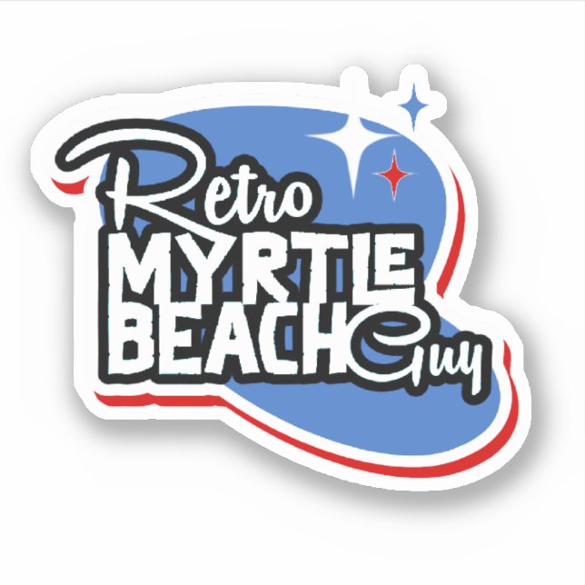 Retro Myrtle Beach Typ Aufkleber (Vorderseite)