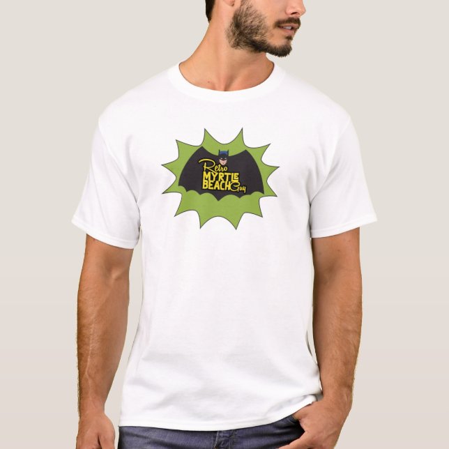 Retro Myrtle Beach Typ Caped Crusader T-Shirt (Vorderseite)