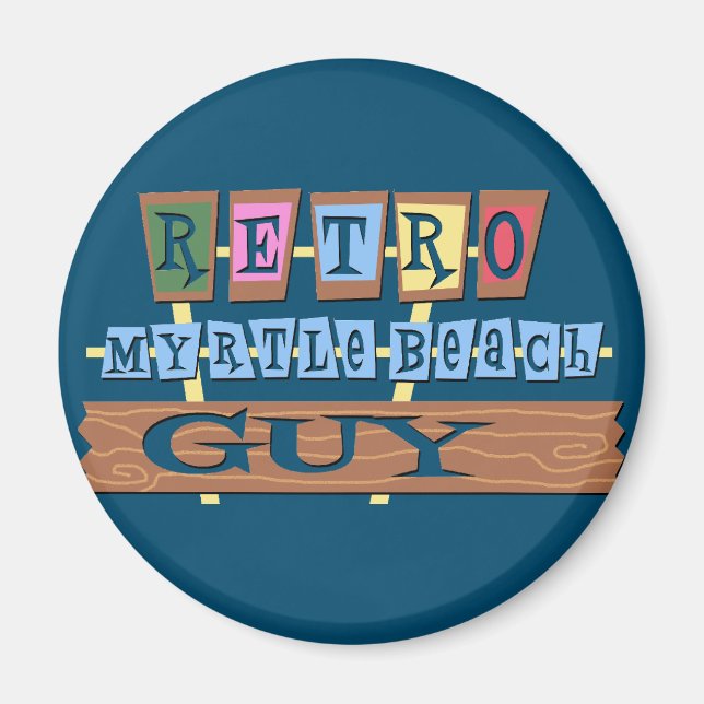 Retro Myrtle Beach Typ Magnet (Vorne)