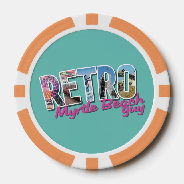 Retro Myrtle Beach Typ Pokerchips (Vorderseite)