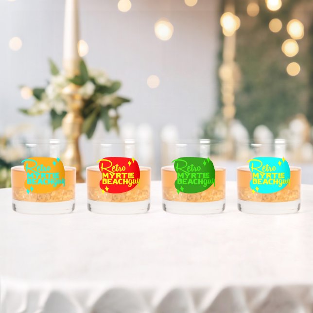 Retro Myrtle Beach Typ Whiskyglas (Insitu (Hochzeit))