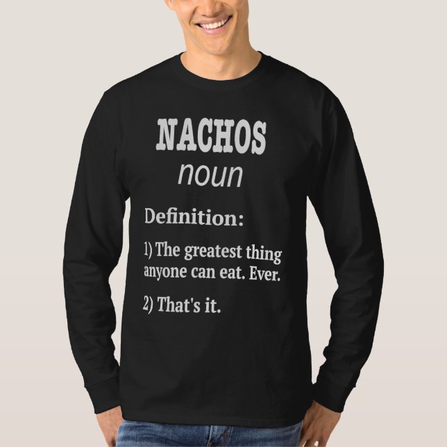 Retro Nachos Design  Nachos Fan Fake Definition T-Shirt (Vorderseite)