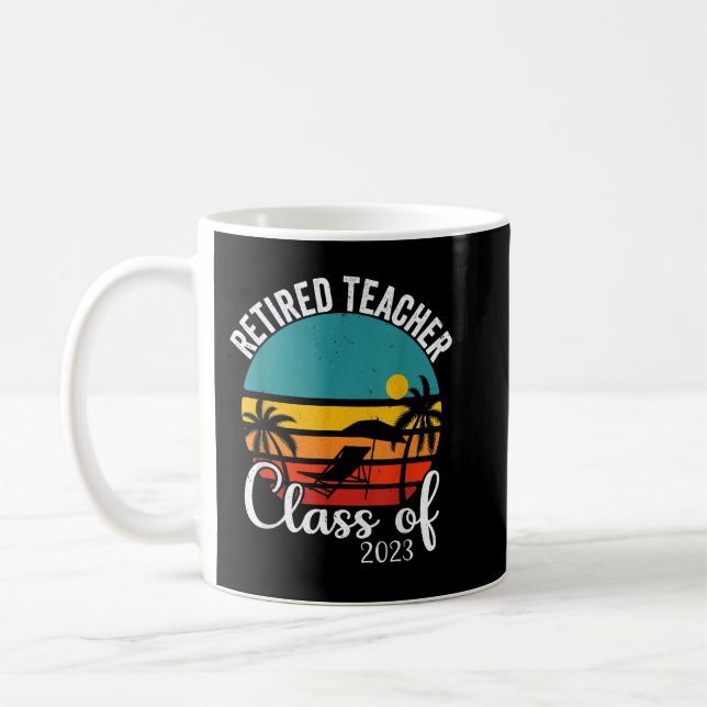 Retro-Nachwuchslehrerklasse 2023 Lehrerin Kaffeetasse (Links)