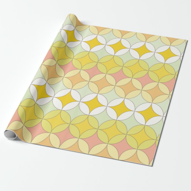 Retro nahtloses Muster. Diskothek.  Geschenkpapier (Ungerollt)