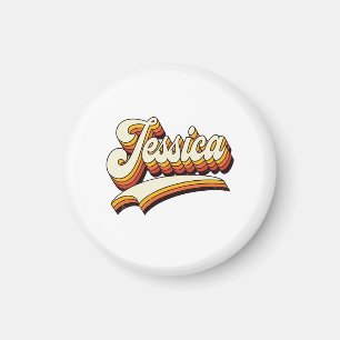 Retro-Name Jessica 70er-Jahre-Vintage-Design Magnet