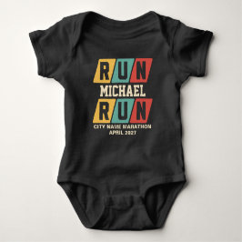 Retro-Name-Marathon-Support für den persönlichen G Baby Strampler