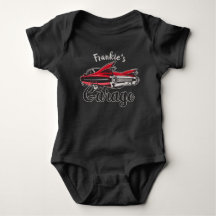 Retro NAME Red Caddy Vintag Classic Car Garage