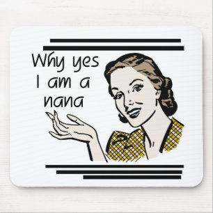Retro Nana-T - Shirts und -geschenke Mousepad