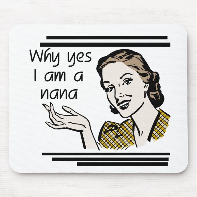 Retro Nana-T - Shirts und -geschenke Mousepad (Vorne)
